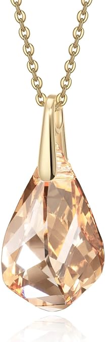 S.Leaf Cubic Zirconia Necklaces 925 Sterling Silver Necklace 14k Gold Necklace