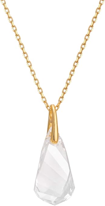 S.Leaf Cubic Zirconia Necklaces 925 Sterling Silver Necklace 14k Gold Necklace