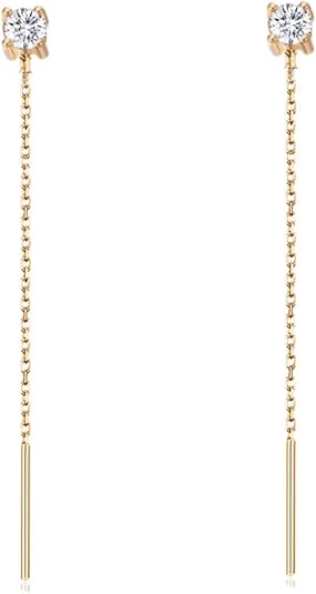 Cubic Zirconia Threader Earrings