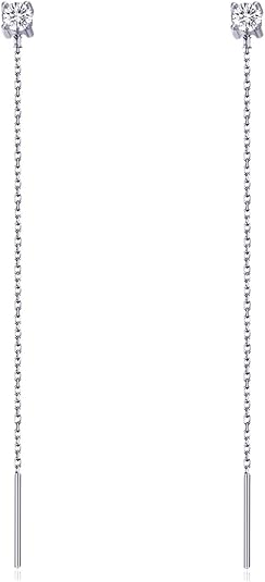 Cubic Zirconia Threader Earrings