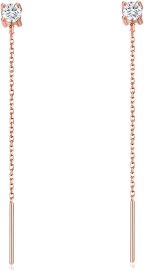 Cubic Zirconia Threader Earrings