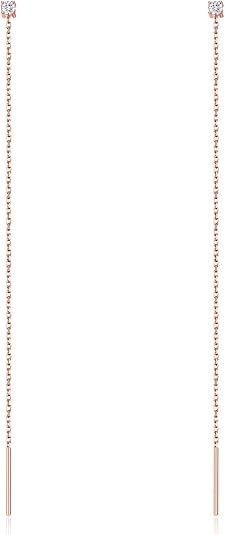 Cubic Zirconia Threader Earrings