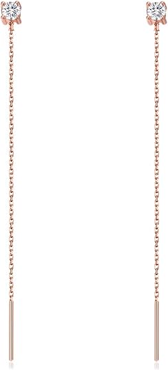 Cubic Zirconia Threader Earrings