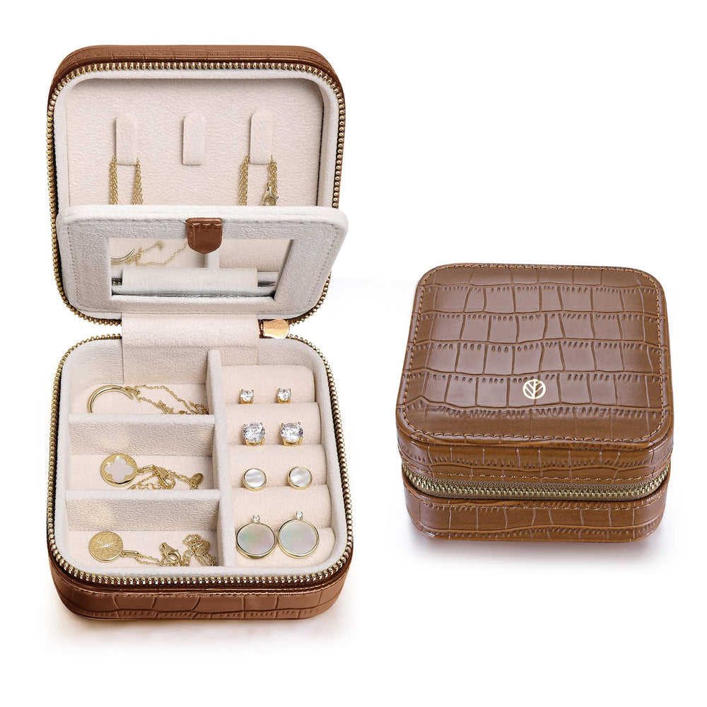 S.Leaf Travel Jewelry Organizer Boxes for Women Small Portable
