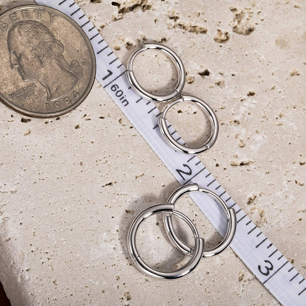 Delicate simple hoop earrings silver