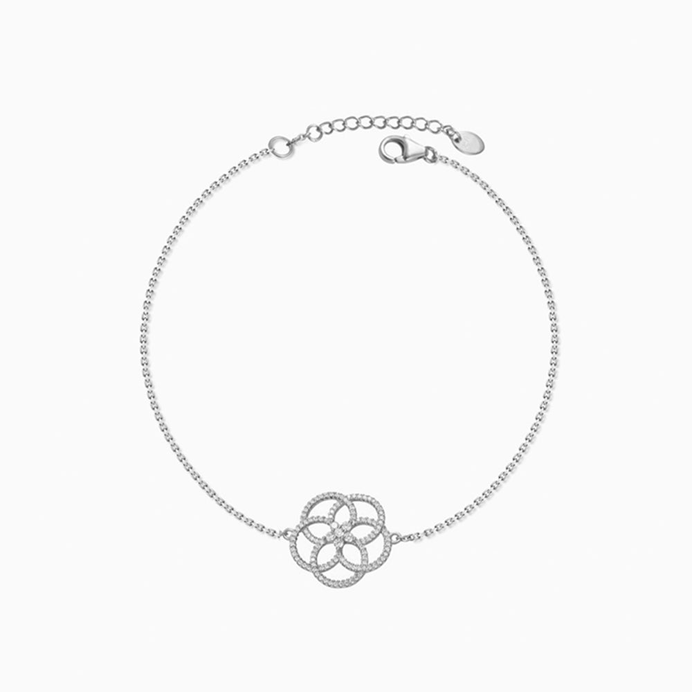 Cubic Zirconia Camellia Bracelet