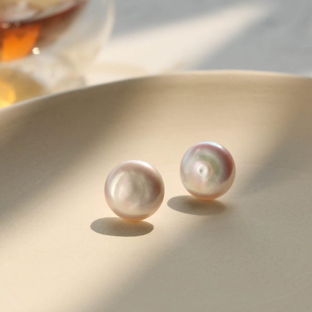 pearl stud earrings for women