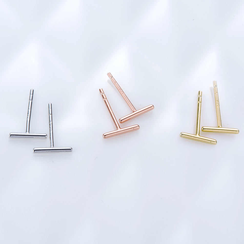 Tiny Stick Stud Earrings
