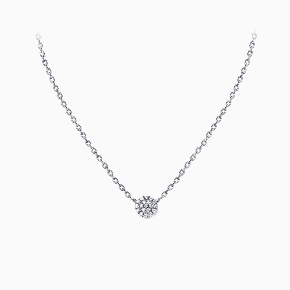 tiny disc neckalce sterling silver