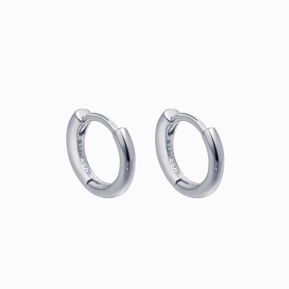 Mini hoop earrings sterling silver men women