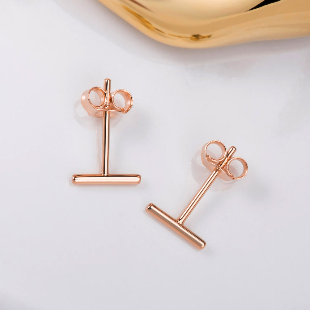 Tiny Stick Stud Earrings