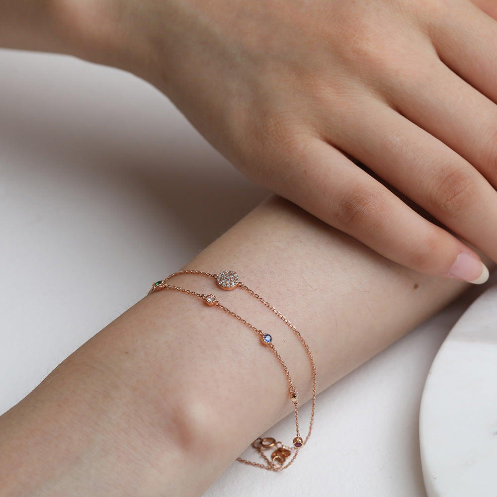 sparkly CZ bracelet rose gold